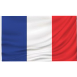 KOQAIIZ French Flag Large 90 x 150 cm Premium Material, France Flag, Quality France Flag, Weatherproof Colourfast France Flag for Football World Cup Decoration Outdoor/Indoor