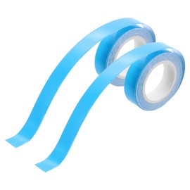 sourcing map 2 Rolls Glow in the Dark Tape 10ft x 0.5" Lasting Bright Sticker Tape, Glow Tape for Outdoor Sports Night Decoration Home Marking Stairs Walls Export Signs, Blue