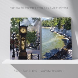 xtvinvm Vancouver Canada Travel Postcards from Around the World Vintage Postcard Pack for Mailing Business Christmas Holiday Birthday Postcards with Mailing Side Set of 20