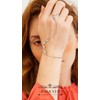 Amaxer Trendy Clear Zircon Hand Chain Bracelet for Women Stainless