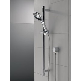 Delta Faucet Slide Bar Hand Held Shower with Hose, Chrome Handheld Shower Head, Slide Bar Hand Shower, Handheld Shower, Detachable Shower Head, Chrome 51361
