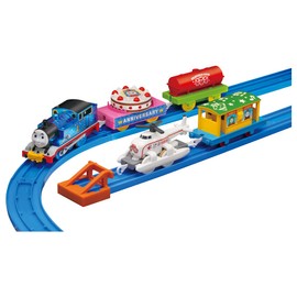 Takara Tomy Plarail Thomas 30th Anniversary Bling Thomas & Harold Party Collection Train Toy 3 Years and Up