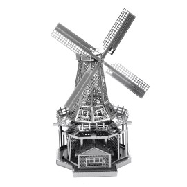 Fascinations SET of 3 Fascinations Metal Earth Ferris Wheel Windmill Lighthouse 3D Model Kits