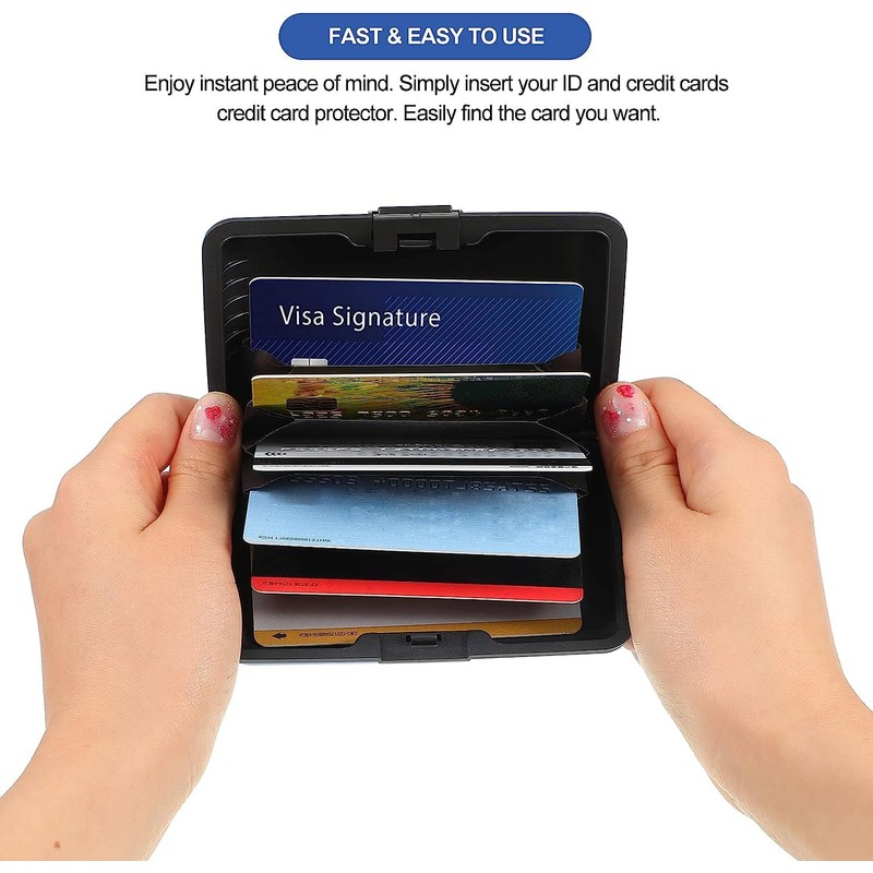 Protector de tarjeta de crédito con bloqueo RFID, carteras de