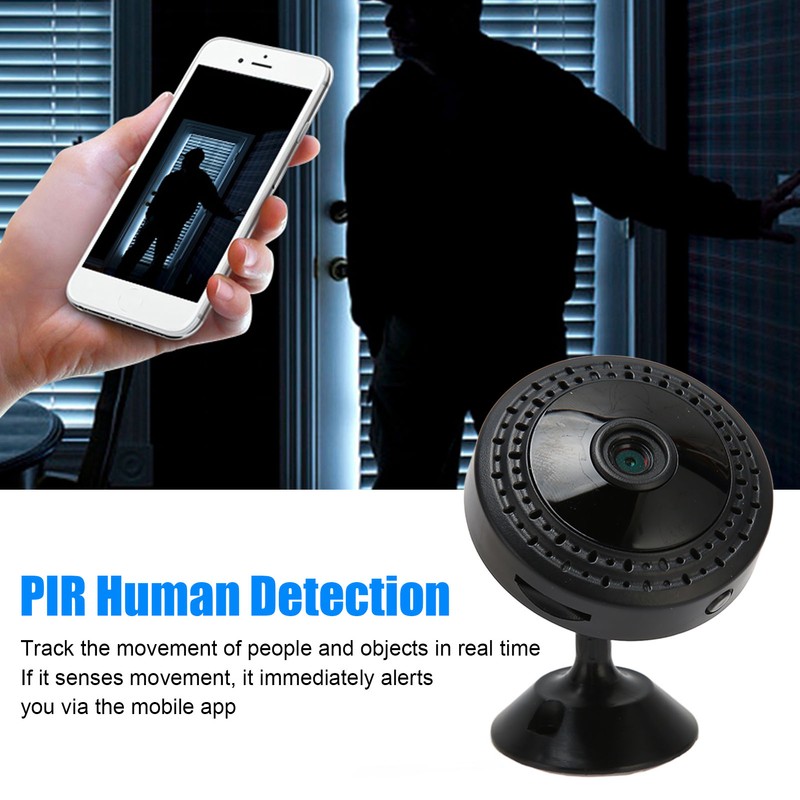 Mini WiFi Camera 720P HD Wireless PIR Body Sensing Night