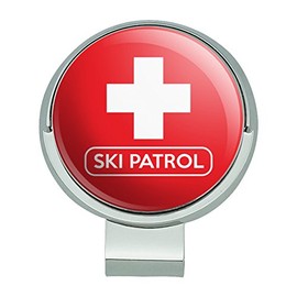 GRAPHICS & MORE Ski Patrol with Cross Golf Hat Clip with Magnetic Ball Marker