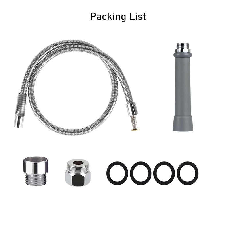 Replacement B-0044-H Pre-Rinse Hose for T&S Brass, 44 Inches Flexible