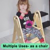 WOOD CITY Step Stool Foldable for Toddlers, Adjustable Kids Step