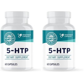 5-HTP Supplement for Mood & Sleep Support, Promotes Healthy Serotonin Levels, Emotional Wellness, Relaxation & Restful Sleep, Vegan, Gluten-Free Capsules, 60 Count (Pack of 2)