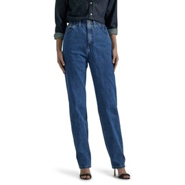 Lee womens Relaxed-fit Side Elastic Tapered-leg jeans, Pepper Stone, 14 US