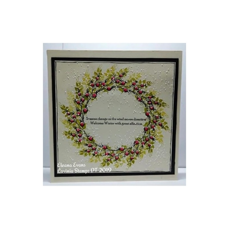 Lavinia Stamps, Clear Stamp - Berry Wreath with Mini Berries