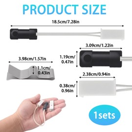 629409 RV Refrigerator Thermistor Sensor Compatible with Norcold Refrigerators Replacement Kit with Thermistor Mounting Clip for N611, N621, N641, N811, N821, N841 Models, 1 Pack