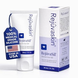 Rejuvaskin Gel De Silicona Para Cicatrices Rejuvaskin Rejuvasil - Tratamiento De Cicatrices Para Cicatrices Quirúrgicas Para Rostro, Cuerpo, Quemaduras, Queloides Y Cicatrices De Acné - Gel