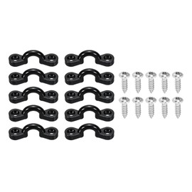 PATIKIL Kayak Pad Eyes, 12 Pack Nylon Deck Loop Bimini Boat Top Eye Strap with 20 Pan Head Self Tapping Screws for Kayak, Canoe, Boats