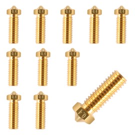 Pack of 10 Brass Nozzles 3D Printer Parts 3D Printer Nozzle 0.4 mm Brass Nozzle Extruder Print Head for Volcano Anycubic Vyper Kobra Max Artillery Phaetus Rapido Nozzle Printer