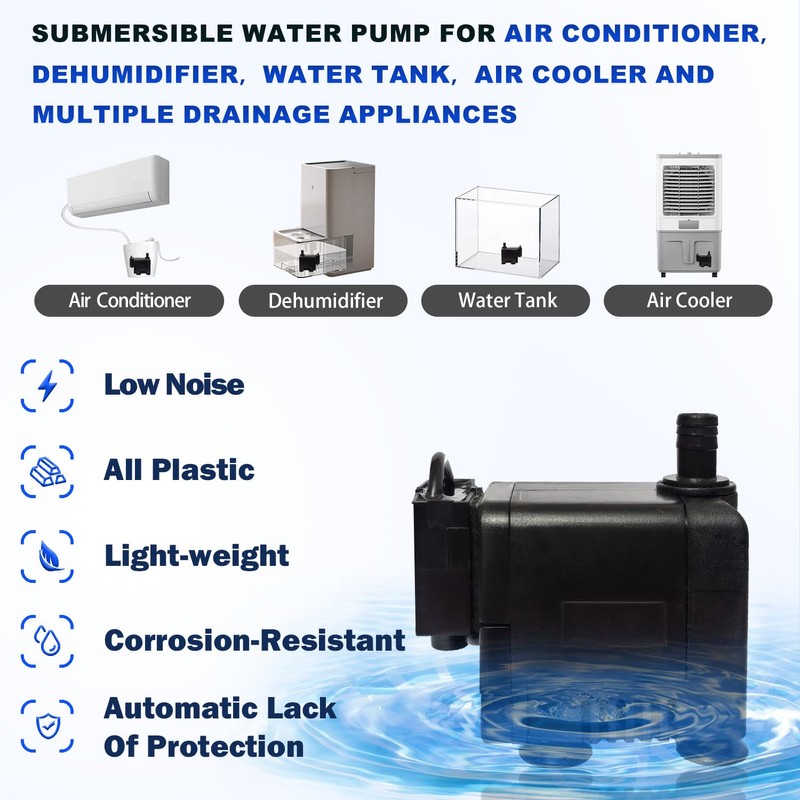 Roamoris Small Pump With Level Sensor 110V Mini Condensate Pump