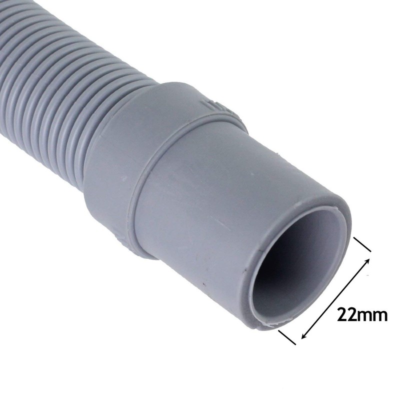 SPARES2GO Drain Hose Extension for AEG Washing Machine (2.5M, 19mm