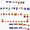Toddmomy Kids Toys Kids Playsets 56pcs Street Road Signs Playset