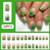 Hrnsnails St Patricks Day Nails - Glitter French Tip Press