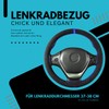 AUTOKLEIDUNG Steering Wheel Cover with Ring for Lacing Carbon Look