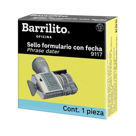 Barrilito Sello de formulario con fecha y 12 leyendas. 9117