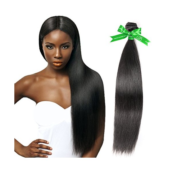 GoldRose Beauty Grade 6A Brazilian Virgin Human Hair Silky Straight Hair Weaving 1 Bundle 14 Inch Natural Black Color