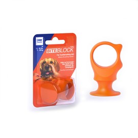 Paw Ready Pet Toothbrushing Assistant for Puppies' Dogs and Cats Allows You to Brush Your pet’s Teeth Without Constantly Worrying About Getting Bitten. (Orange, Medium)
