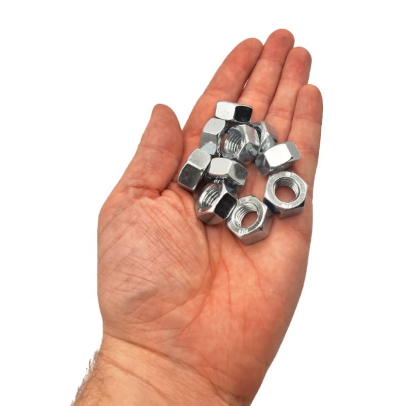 M12 (12mm) Steel Hex Nuts - Standard Thread - Pack