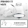 Eidonta 4 Pack Clear Glass Shade Replacements, Bell Shaped Glass