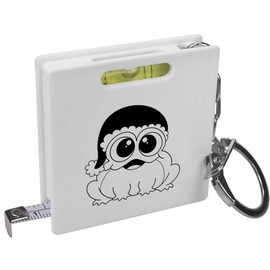 Azeeda 'Christmas Chubby Frog' Keyring Tape Measure/Spirit Level Tool (KM00038459)