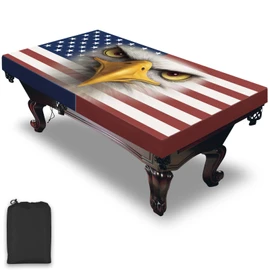Pool Table Cover, Waterproof & Dustproof Outdoor/Indoor Pool Table Accessories，Billiards Accessories Polyester Taffeta Cloth Table（8ft）