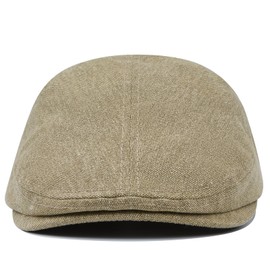 Clakllie Trendy Tweeb Flat Cap Cabbie Newsboy Hat Irish Outdoor Cabbie Beret Hat Casual Forward Cap for Men,Yellow