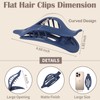 9 Pack Flat Hair Clips for Women, Matte Claw Clips