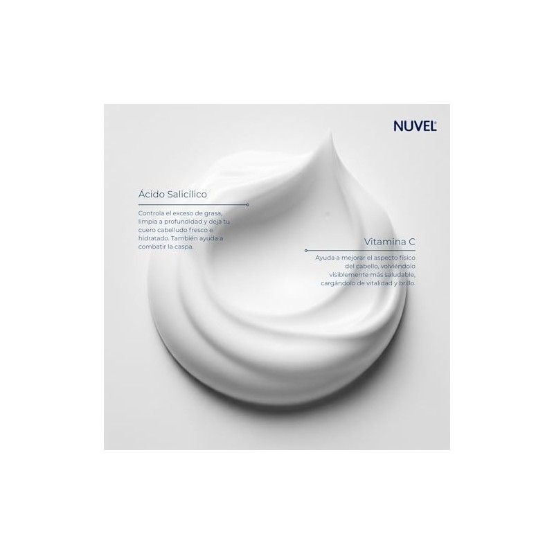 Nuvel Shampoo Control Caspa con Acido Salicilico y Vitamina C