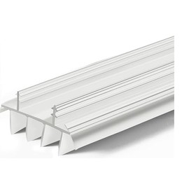 Vinyl Replacement Under Door Seal, Door Bottom with Fins for Exterior Doors, Weather Stripping Door Seal - 36 inches - White