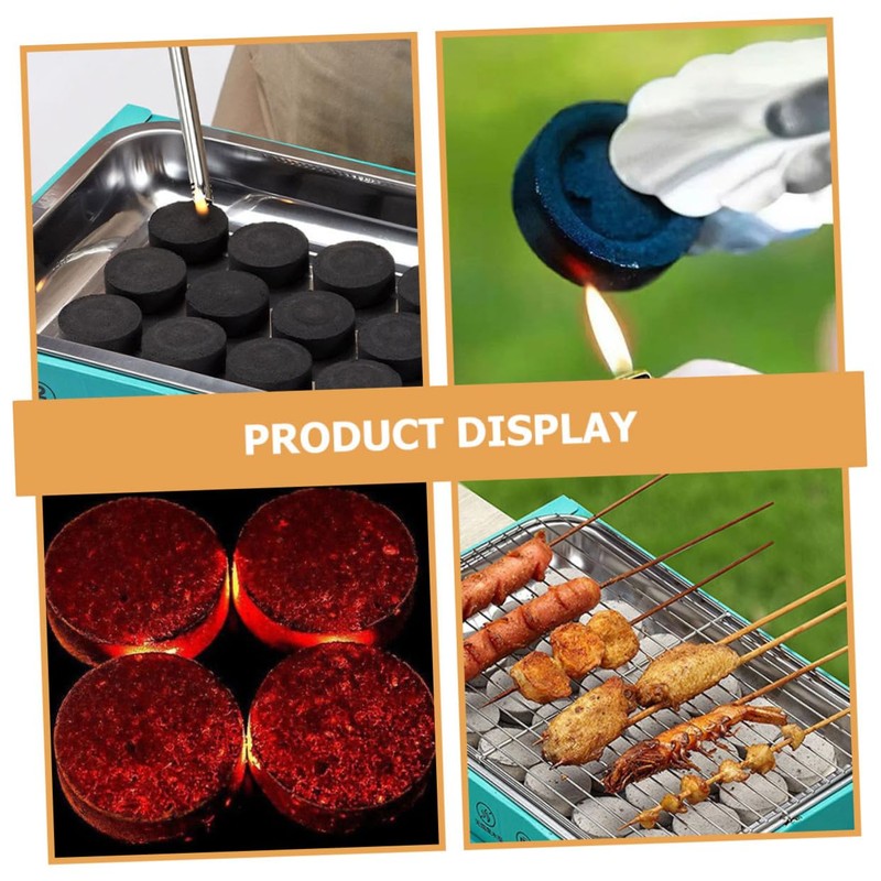 Levemolo 70pcs Portable Firewood Tablets BBQ Charcoal for Camping Outdoor