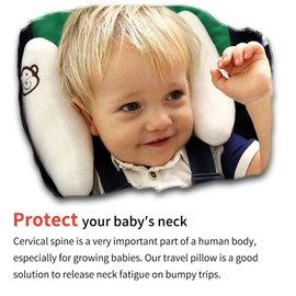 Letton Adjustable Pillow Soft Children Toddler Car Seat Headrest Safety Sleeping Pillow Banana Shape Head Neck Support