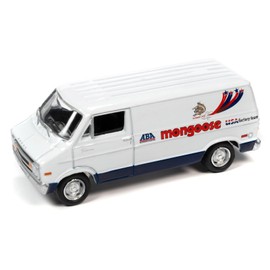 1977 Van White with Graphics Factory BMX Team Pop Culture 2023 Release 2 1/64 Diecast Model Car by Johnny Lightning JLPC012-JLSP328