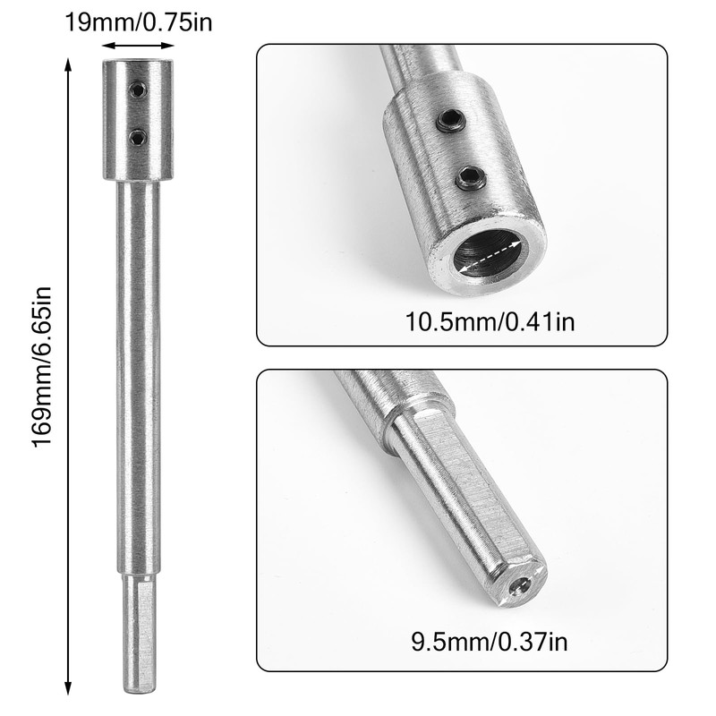 169 mm Extra Long Extension for Round or Hexagonal Shafts