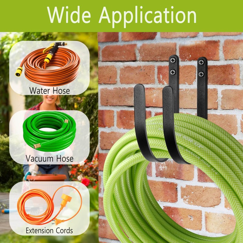 Lifyzoon Garden Hose Holders Mount: Wall Mount Garden Hose Hangers