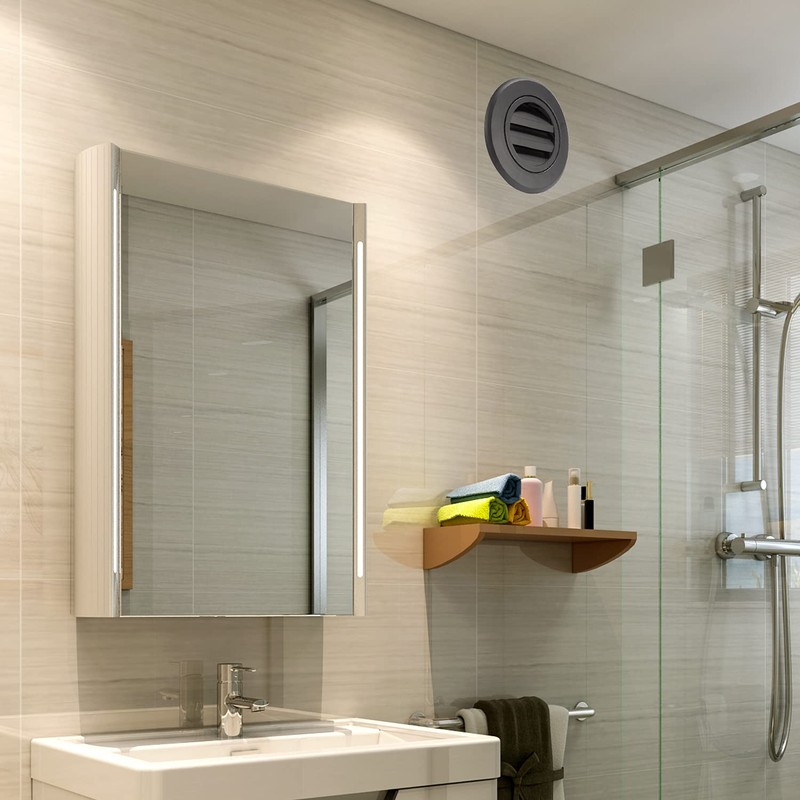 Hon&Guan 6 Inch Soffit Vent, Aluminum Exhaust Bathroom 6'' Wall