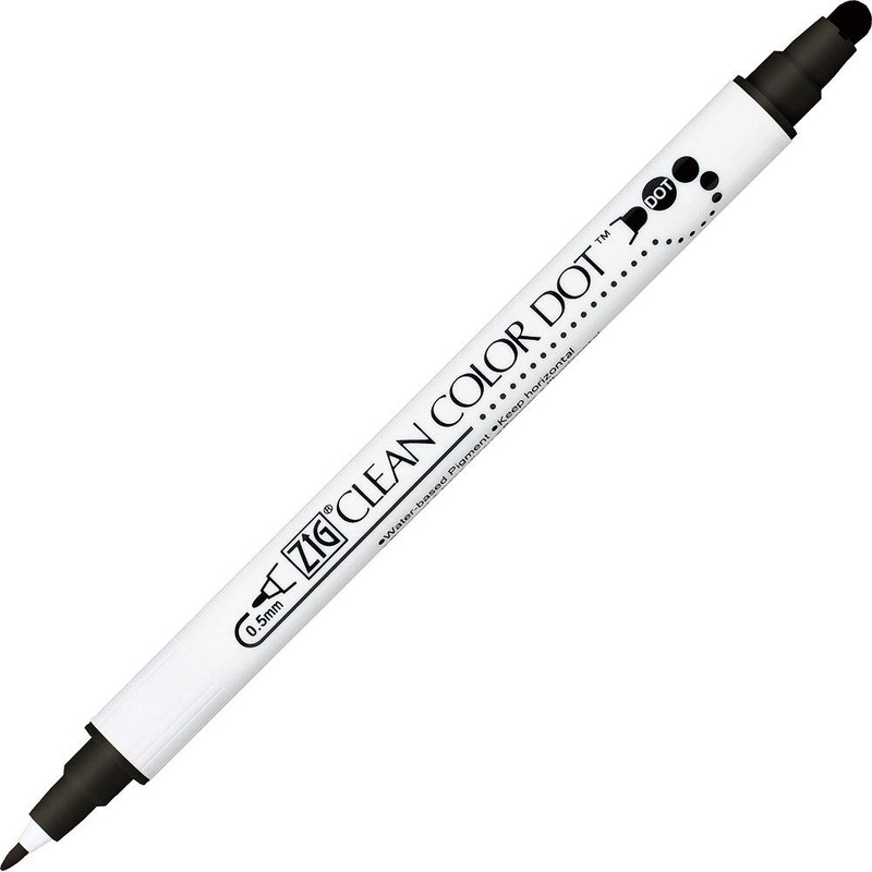 Kuretake TC-6100/6V Water-Based Pen ZIG Clean Color Dot 6 Colors