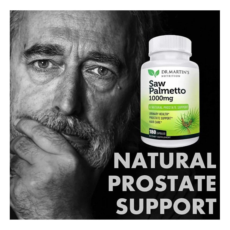 Saw Palmetto 1000mg (180 Cpsulas) Salud De Prstata Sabor Sin
