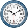 JENLYSTIME 12 Inch Retro Wall Clock,Classic Day of The Week