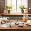 2 Pcs Silver Cookie Cutters Set Cat Dog Cookie Cutter
