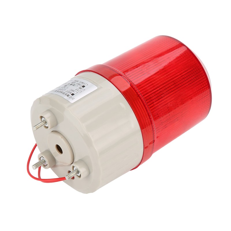 220V Red LED Warning Lights Acousto optic Alarm System Rotating