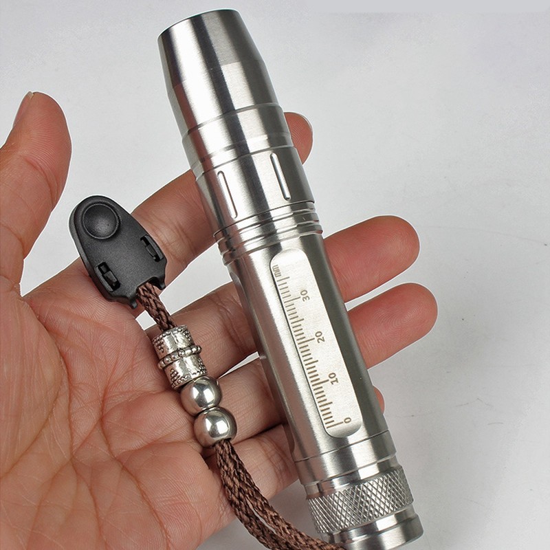 Jade Flashlight Torch Stainless Steel 3 Light Sources Super Bright
