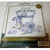 Design Works Stamped Embroidery Kit FLOWERPOT KITTY