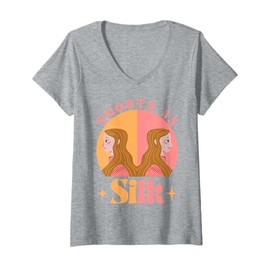 Womens Funny Dermatology Smooth as Silk Skincare Dermatologist V-Neck T-Shirt