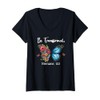 Womens Be Transformed Romans 12:2 Butterfly Christian Bible Verse V-Neck